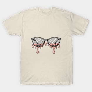 Melting drawing of a vintage sunglasses T-Shirt